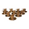 Ensemble de 10 tasse et sous-tasse en argent 925 Sterling (112 … - Moinat - Argenterie