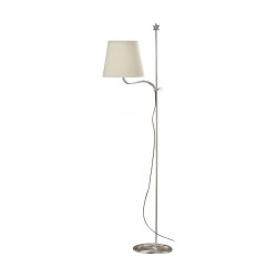 Lampadaire GRAND VESTA en bronze nickelé avec abat-jour Luxury