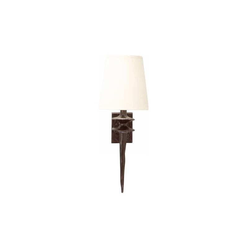 PETITE MANCHA wall lamp in brown patinated bronze with lampshade … - Moinat - Wall lights, Sconces PETITE MANCHA wall lamp in brown patinated bronze with lampshade … - Moinat - Wall lights, Sconces