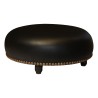 拿破仑三世风格的圆形脚凳，皮革覆盖…… - Moinat - Stools, Benches, Pouffes