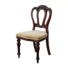 套 7 把维多利亚风格的桃花心木椅子，上面覆盖着…… - Moinat - 椅子