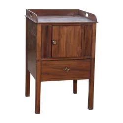 Bedside table, mahogany bedside table with 1 door and 1 …