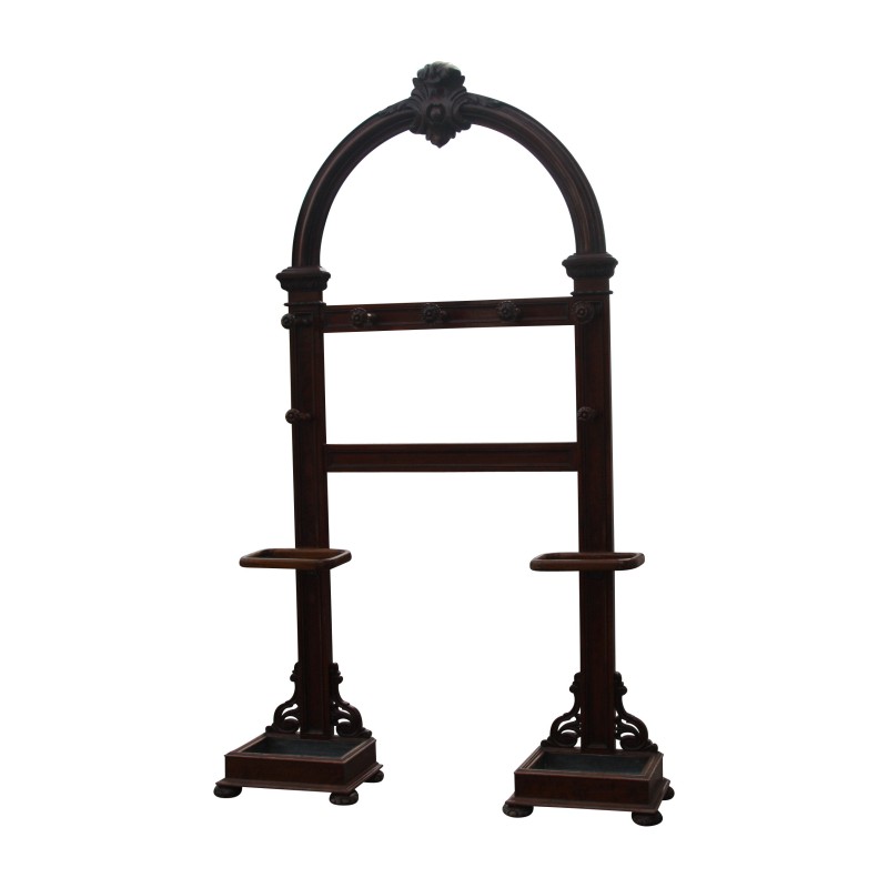 Second Empire wardrobe / cloakroom in speckled mahogany - Moinat - Clothes racks, Closets, Umbrellas stands