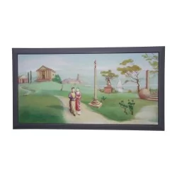 幅大卫·鲍斯 (David Bowes) 创作的蛋彩画（波士顿，1957 年）《公园》