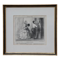 Folge von 5 unter Glas gerahmten Lithografien „Les …