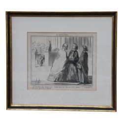 Folge von 5 unter Glas gerahmten Lithografien „Les …