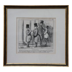 Folge von 5 unter Glas gerahmten Lithografien „Les …