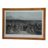 Lithograph “The Golfers - The Grand Match Played over St … - Moinat - Painting - Portrait