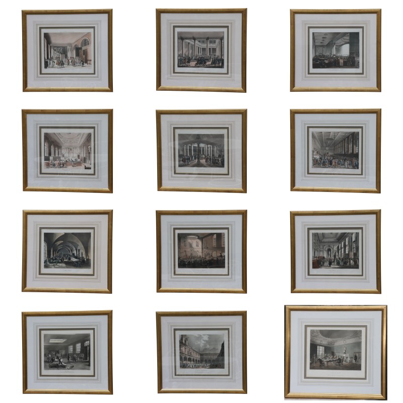 Series of 12 English engravings “Stamp office Somerset house”, … - Moinat - Prints, Reproductions Series of 12 English engravings “Stamp office Somerset house”, … - Moinat - Prints, Reproductions