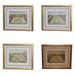 Lot de 4 gravures reproduction couleurs d'anciennes gravures, …