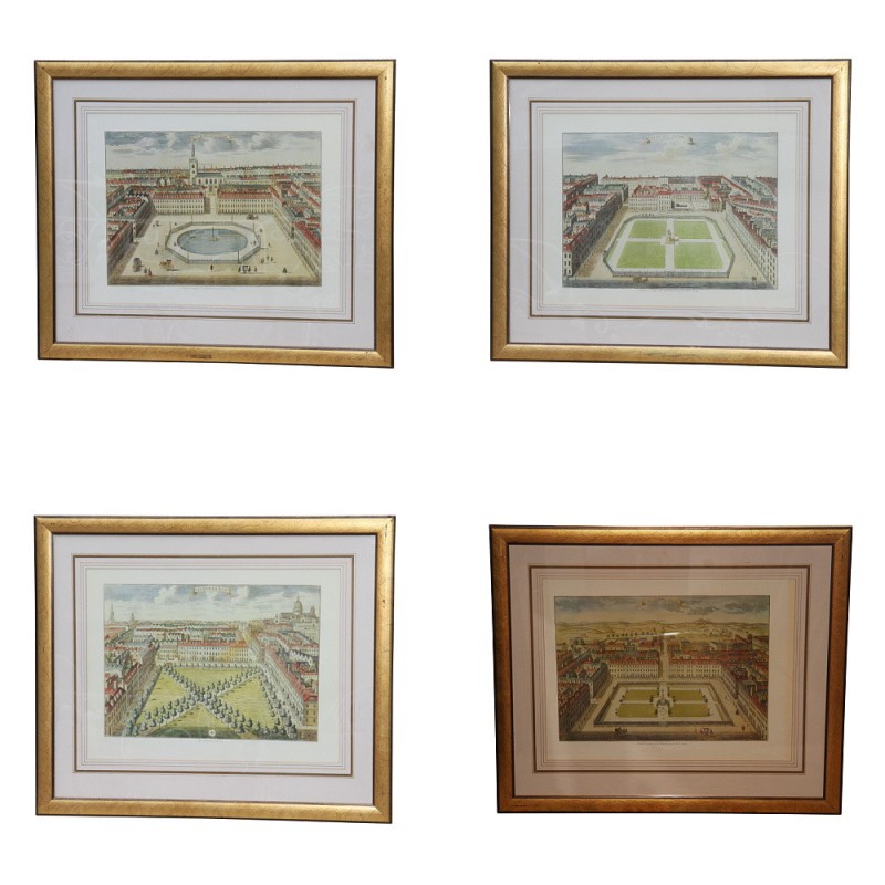 Lot de 4 gravures reproduction couleurs d'anciennes gravures, … - Moinat - Gravures Lot de 4 gravures reproduction couleurs d'anciennes gravures, … - Moinat - Gravures