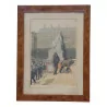 Engraving framed under glass “Justice allows gleaning” … - Moinat - VE2022/1