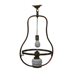 Lampe à pétrole, suspension, sans globe. 20ème siècle