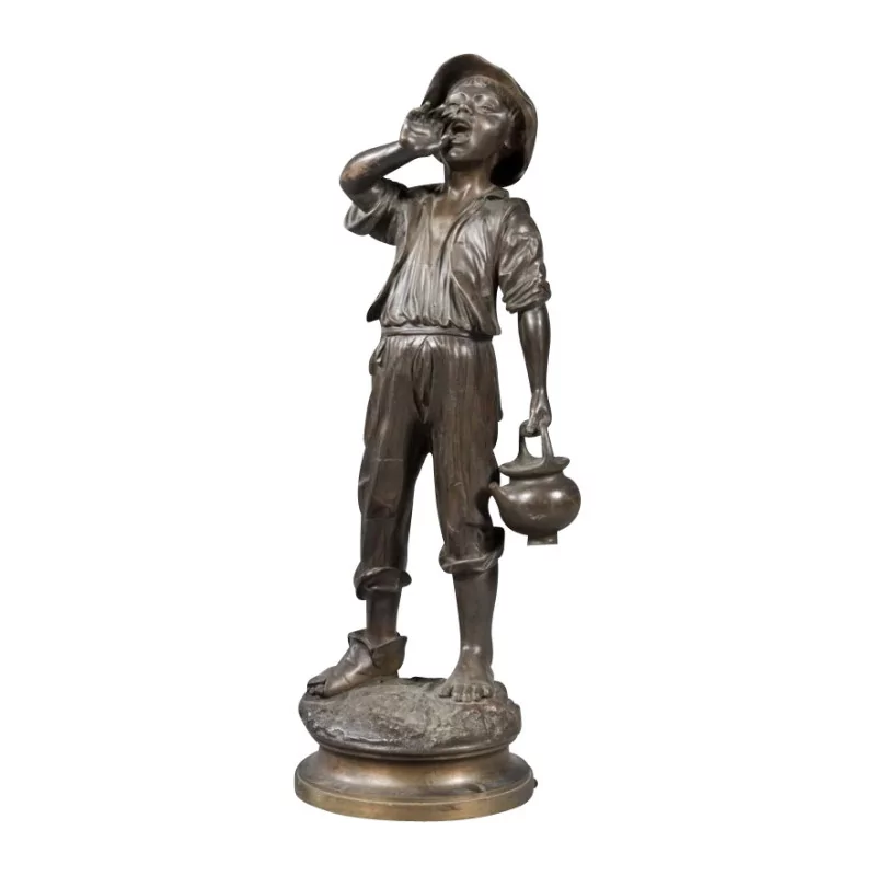 Subject in patinated bronze, signed Paul DUBOIS (1827 - 1905), “Le … - Moinat - Bronzes