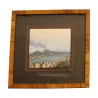 Neapolitan gouache painting under glass, seaside with … - Moinat - VE2022/1
