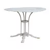 Napoleon III garden table with cast iron base and white … - Moinat - VE2022/2