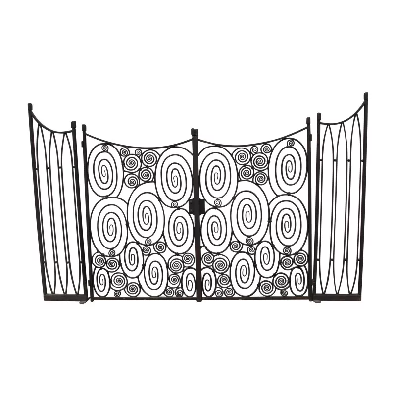 wrought iron gate, living room entrance gate, in 4 parts, in … - Moinat - Gates, Iron bracket wrought iron gate, living room entrance gate, in 4 parts, in … - Moinat - Gates, Iron bracket