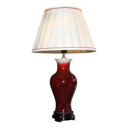 Majin-Lampe aus weißem Porzellan und Ochsenblut mit …