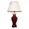 Majin lamp in white porcelain and oxblood with a … - Moinat - Table lamps