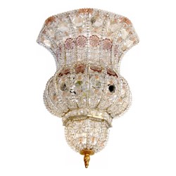Applique avec structure doré et argenté ornée de cristaux de …
