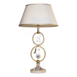 Table lamp with lampshade and base in Botticino marble …