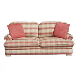 Bermuda 2-seater sofa with covered feet and front …