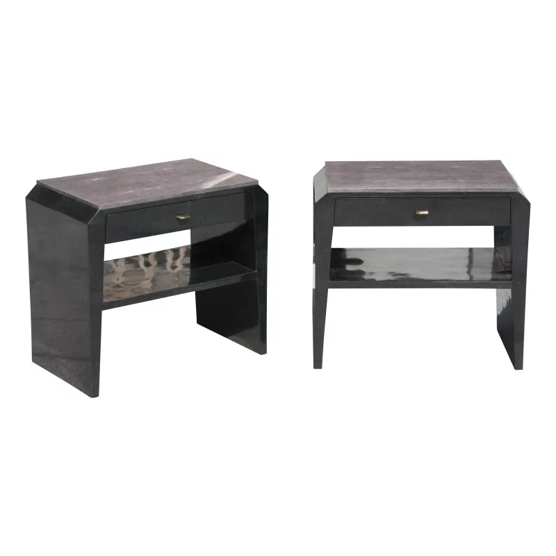 Pair of bedside tables with 1 drawer and 1 crotch shelves, … - Moinat - End tables, Bouillotte tables, Bedside tables, Pedestal tables