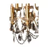 盏带水晶和镀金锻铁的大型 Abbé 壁灯，6 … - Moinat - 壁灯架