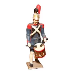 “Drum” soldier in polychrome lead. 20th century