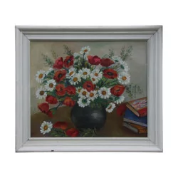 Painting “Bouquet of flowers”, unsigned with frame in …