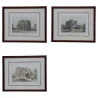 Lot of 3 “Modern dwellings” lithographs, framed under … - Moinat - VE2022/1