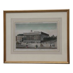anonymer Kupferstich „Ansicht des Palais de la Bourse in Paris“ gerahmt …