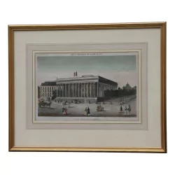 anonymous engraving “View of the Palais de la Bourse in Paris” framed …