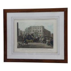 Kupferstich „Brighton Coach Regent Circus Picadilly“ gerahmt unter …