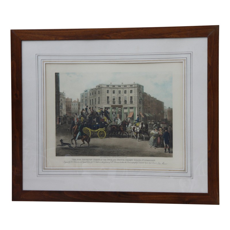 Kupferstich „Brighton Coach Regent Circus Picadilly“ gerahmt unter … - Moinat - Gravüren Kupferstich „Brighton Coach Regent Circus Picadilly“ gerahmt unter … - Moinat - Gravüren