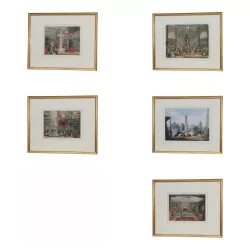 Серия из 5 гравюр на тему Большой выставки …