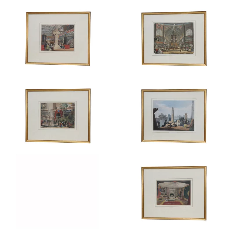 Серия из 5 гравюр на тему Большой выставки … - Moinat - Гравюры