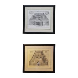 Pair of engravings “Collegium Reginense - Queen's College” and …