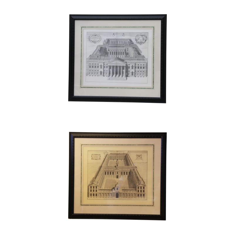 Pair of engravings “Collegium Reginense - Queen's College” and … - Moinat - Prints, Reproductions Pair of engravings “Collegium Reginense - Queen's College” and … - Moinat - Prints, Reproductions