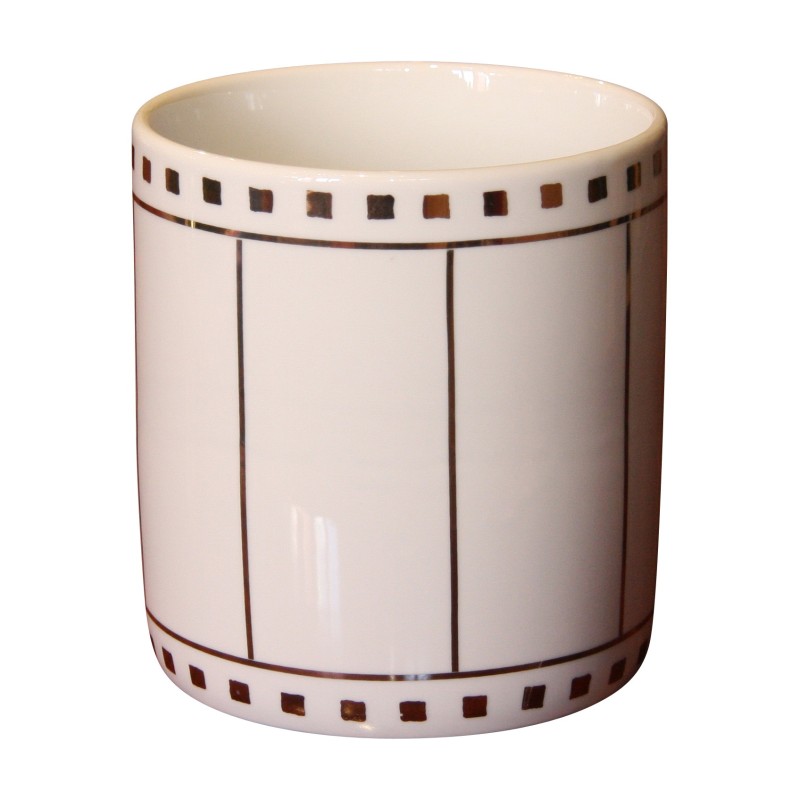 runde Vase aus weißem und weißem Florentiner Manufakturporzellan - Moinat - Schachtel, Urnen, Vasen runde Vase aus weißem und weißem Florentiner Manufakturporzellan - Moinat - Schachtel, Urnen, Vasen