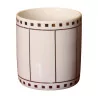 runde Vase aus weißem und weißem Florentiner Manufakturporzellan - Moinat - Schachtel, Urnen, Vasen