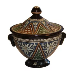 Bonbonnière en porcelaine Vieux Thoune Suisse, 19ème siècle