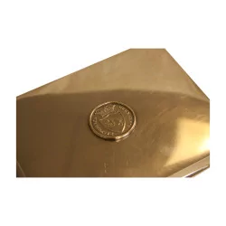 silver cigar box (lid damaged on