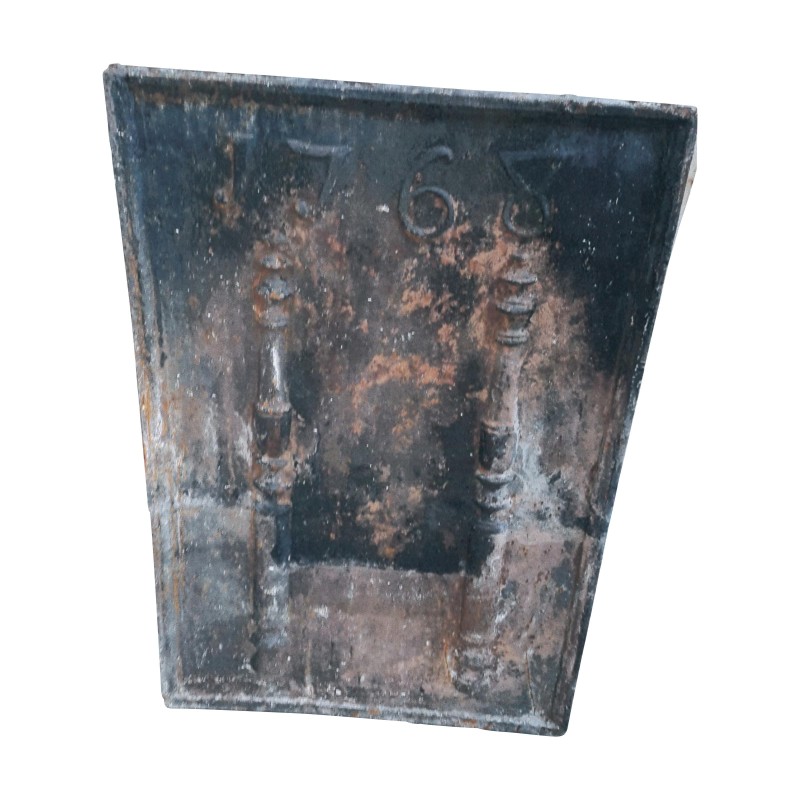 Kaminplatte aus schwarzem Gusseisen, datiert 1768. 18. Jahrhundert - Moinat - Kaminplatten Kaminplatte aus schwarzem Gusseisen, datiert 1768. 18. Jahrhundert - Moinat - Kaminplatten