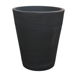Mazagram garden vase, medium model, in semi black earth …