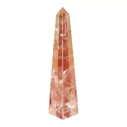 Obelisk in rock crystal and veined. At the end of the 19th century, …