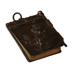 Min -  bloc note Liberty en métal argenté avec son porte …