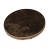 Oval compact in silver metal, two sides with engraved decoration of … - Moinat - Boxes, Urns, Vases