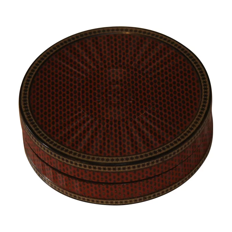 round box in wood and bone interior, small damage on … - Moinat - Boxes, Urns, Vases
