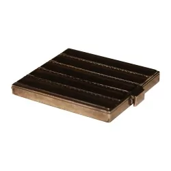 Poudrier en argent 925 avec décor gravé sur les 2